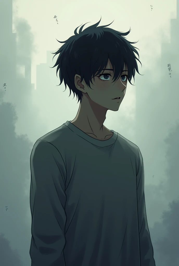 lonely anime man