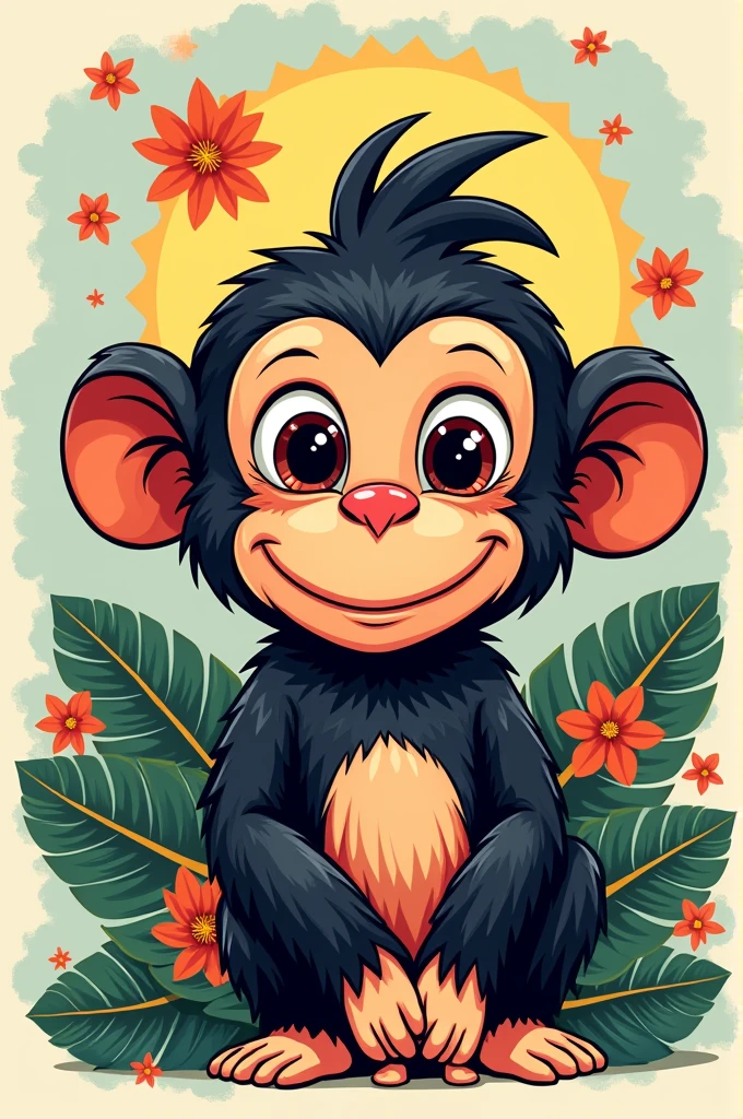 Generate me a design to put on a polo shirt , a design that I have to do with the monkey giorgia I'm going