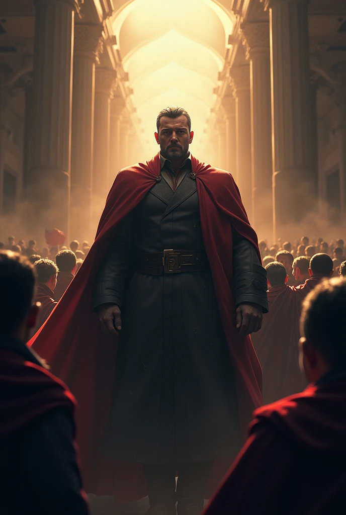 Illustration d'un leader canalisant l'angoisse collective