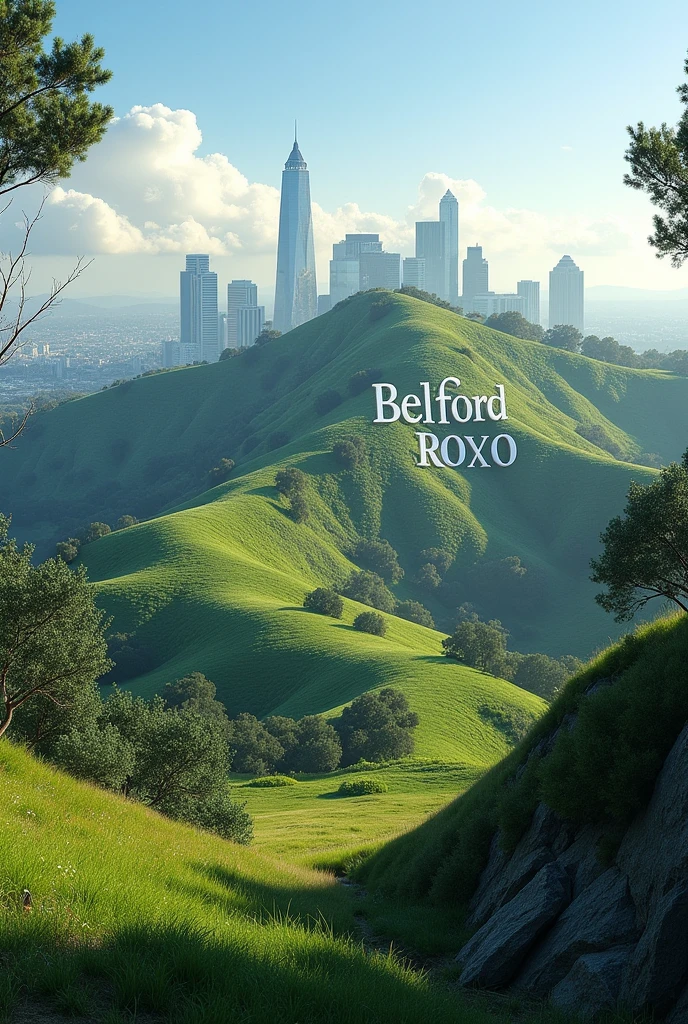 Hill in Los Angeles written Belford Roxo.