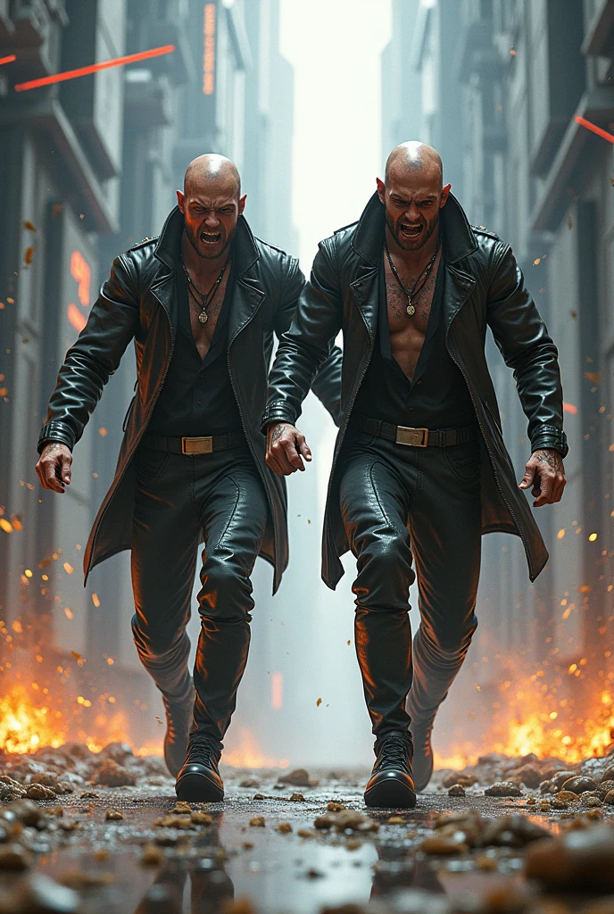 Twins men vandals wild angry futuristic