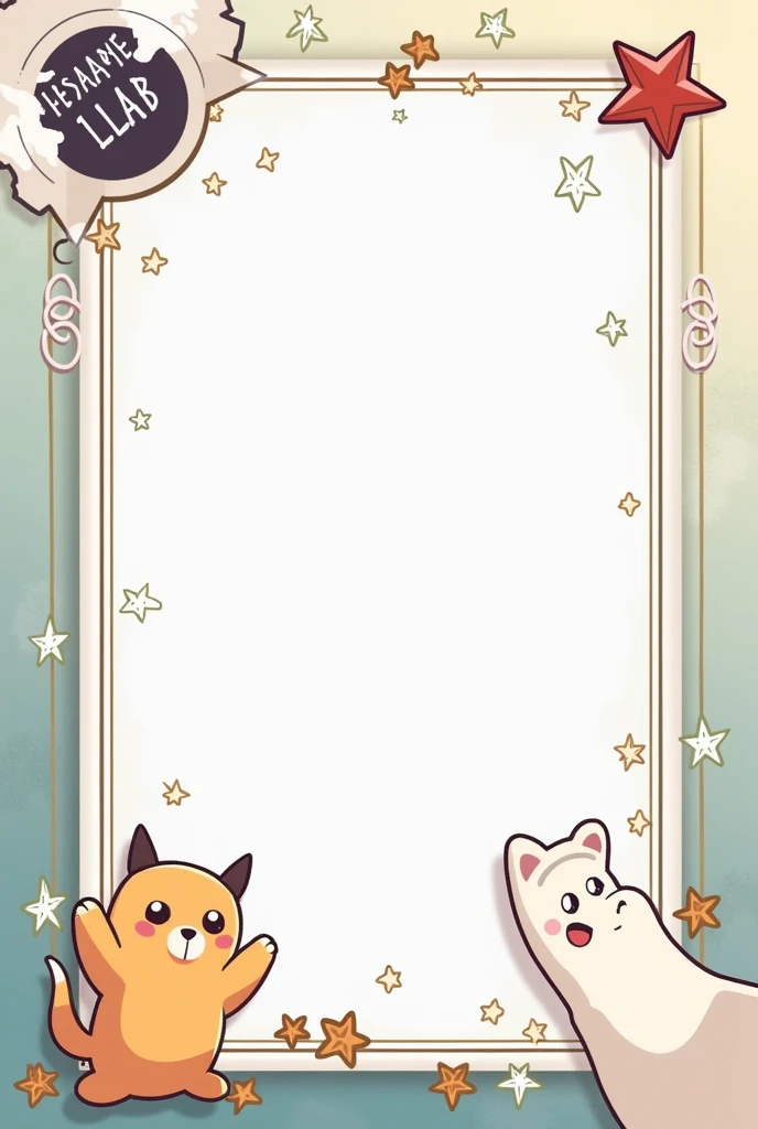 Game Rank Border, layout, anime style,simple,
