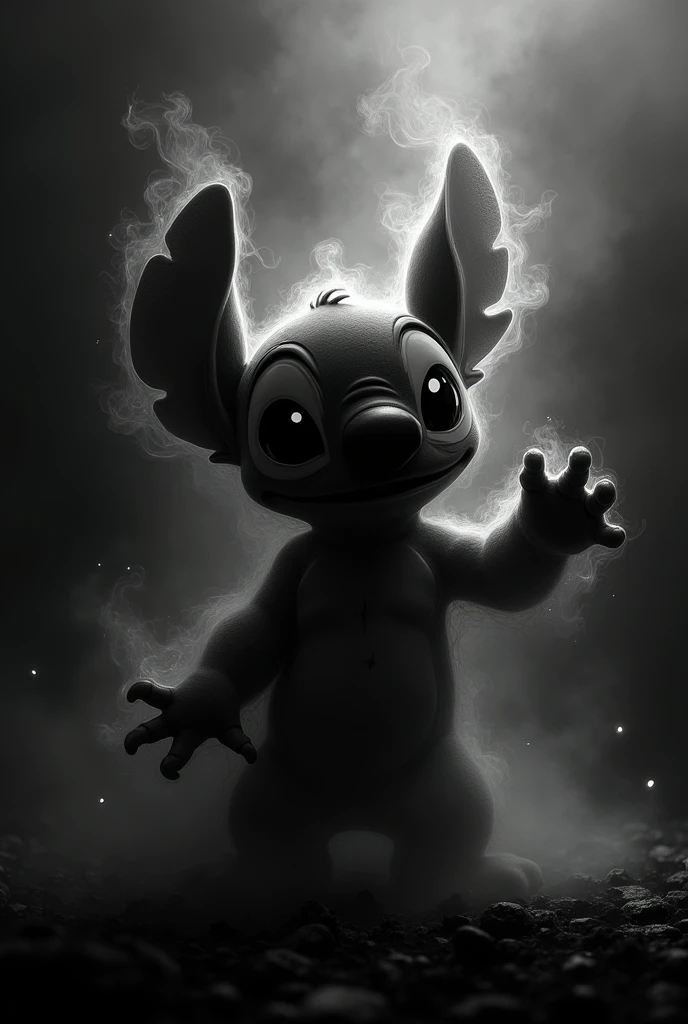 stich smoke black and withe