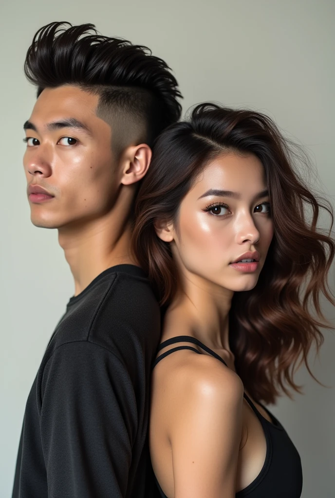 Man and woman hairstyles