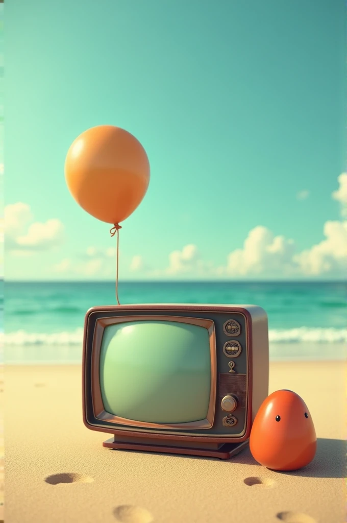 TV ON THE BEACH WITH A BALLOON FRIEND