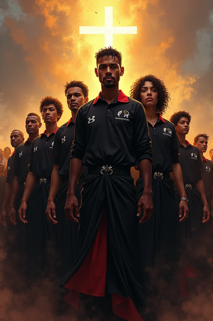 An art to represent the black team of the evangelical camp called Magnatas da Graça
