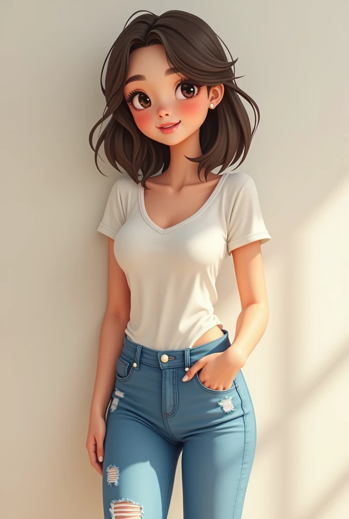 Ass in jean cute girl