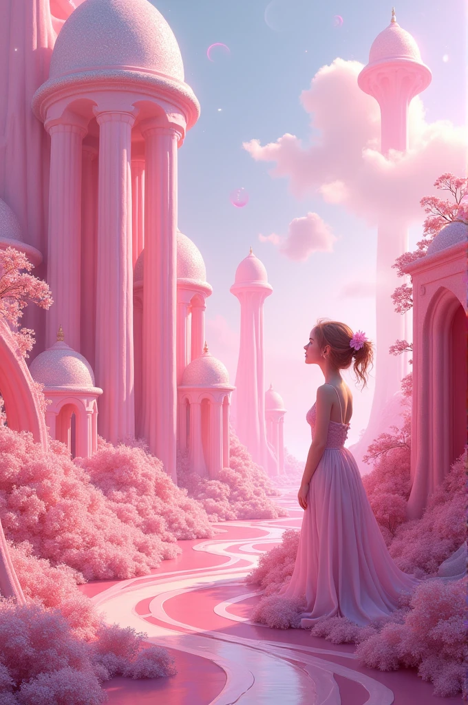 Create a place of pink color 
