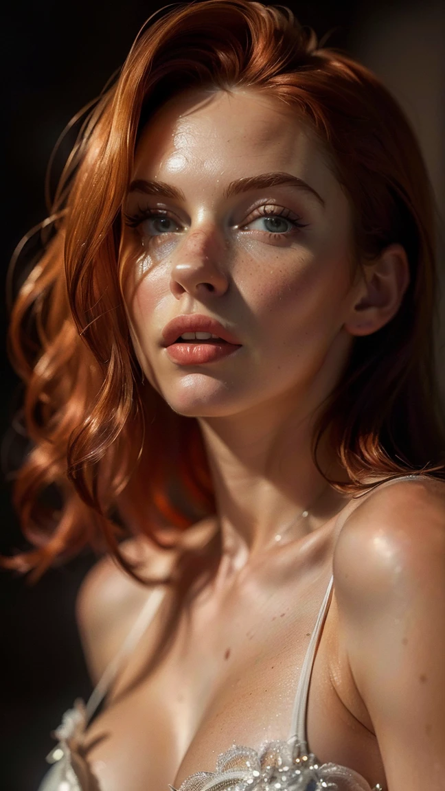 ((masterpiece, high quality, High resolution:1.4), (standing:1.2), (Whole body), wine red hair, eyes the color of honey, elegant clothes, very detailed skin, skin pores, (Very detailed face:1.2), (very detailed eyes:1.2), realist pupils:1.2, full face blush, full lips, (perfect anatomy:1.1), (perfect proportions:1.1), (Photography:1.1), (photorealist:1.1), volumetric lighting, dynamic lighting, real shadows, (High resolution:1.1), sharp focus, (realist, hyperrealist:1.4), Intricate, High detail, dramatic, subsurface dispersion, great depth of field, vivid, pulido, sharp, ((completamente sharp)), (extremely absurd),16k hdr,2, elegant bearing