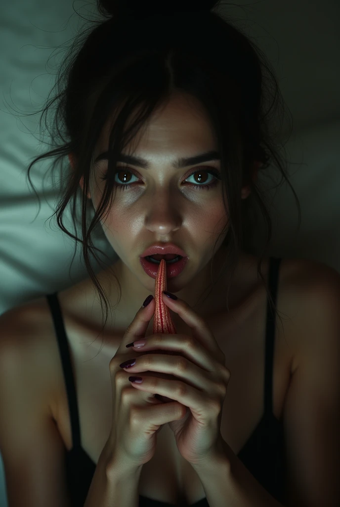 Woman with a penis in her mouth