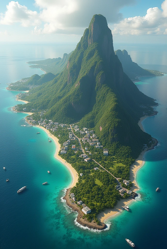 Create a map of the Antilles islands as a single developed state and call it Antillania and also be a futuristic super-developed country in technologies, fishing, livestock and agriculture show me how the federal distribution would be. The Antilles on the joint map that should only be included are : (Monserrat, snows, Antigua, bermuda, marie galat, san cristobal, guadalupe). Show me a society of an advanced and federally developed state.
