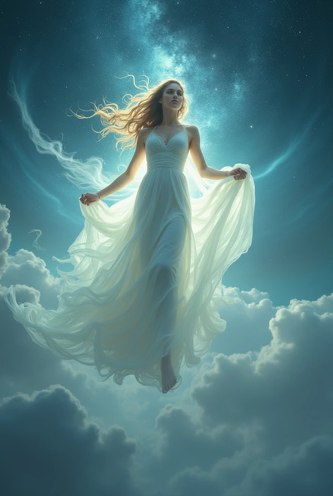 Woman in the sky