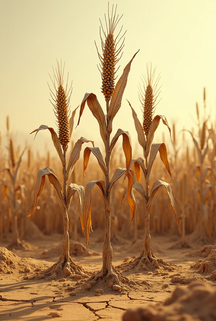 Biblical passage illustrating dry ears of corn dying