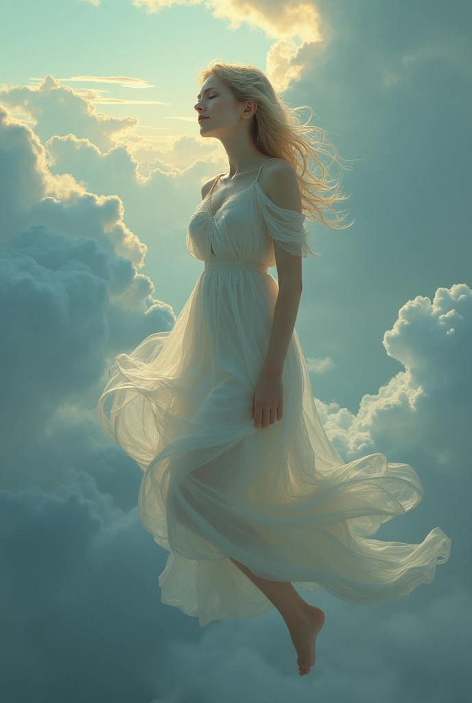 Woman in the sky dieing