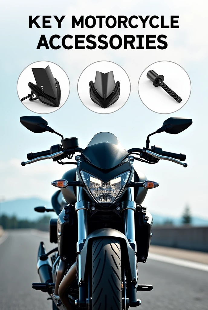 create a main banner of offers for my store;the ones on the motorcycle, such as windshields, rearview mirrors and screws