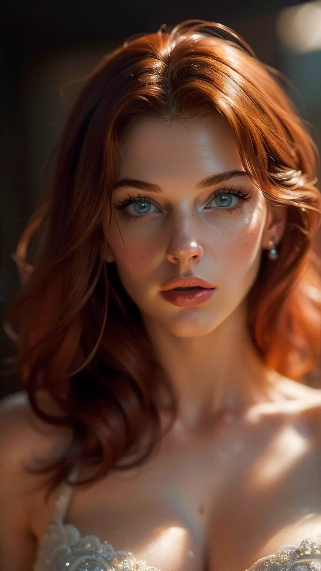 ((masterpiece, high quality, High resolution:1.4), (standing:1.2), (Whole body), wine red hair, eyes the color of honey, elegant clothes, very detailed skin, skin pores, (Very detailed face:1.2), (very detailed eyes:1.2), realist pupils:1.2, full face blush, full lips, (perfect anatomy:1.1), (perfect proportions:1.1), (Photography:1.1), (photorealist:1.1), volumetric lighting, dynamic lighting, real shadows, (High resolution:1.1), sharp focus, (realist, hyperrealist:1.4), Intricate, High detail, dramatic, subsurface dispersion, great depth of field, vivid, pulido, sharp, ((completamente sharp)), (extremely absurd),16k hdr, 2, elegant bearing, mesmerizing beauty, serious face