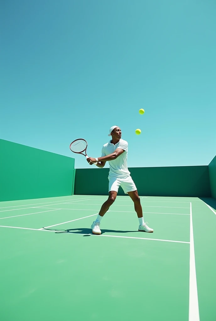 a tennis player playing tennis
