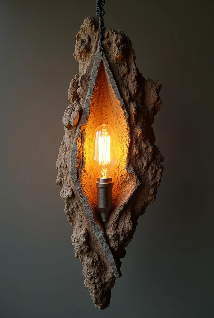 mountain or mineral style light fixture, caiman wood site in Haiti