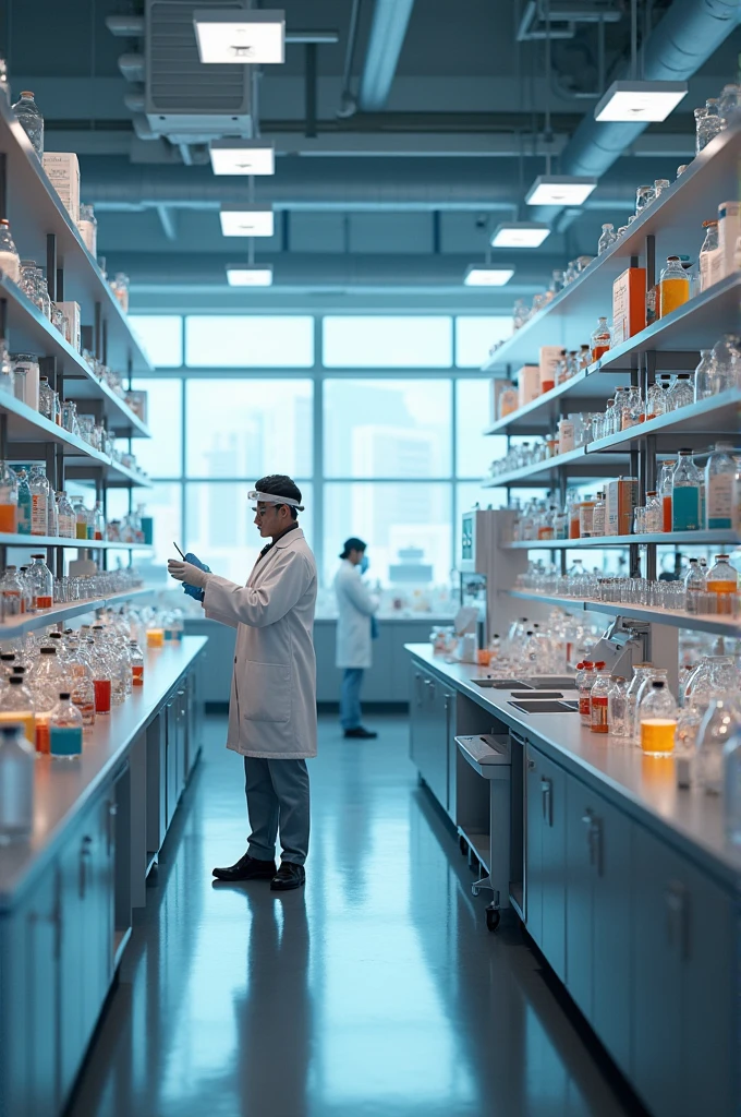 Laboratory full of medicines