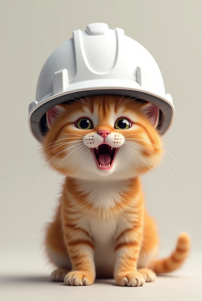 cat meme, with a white engineer helmet