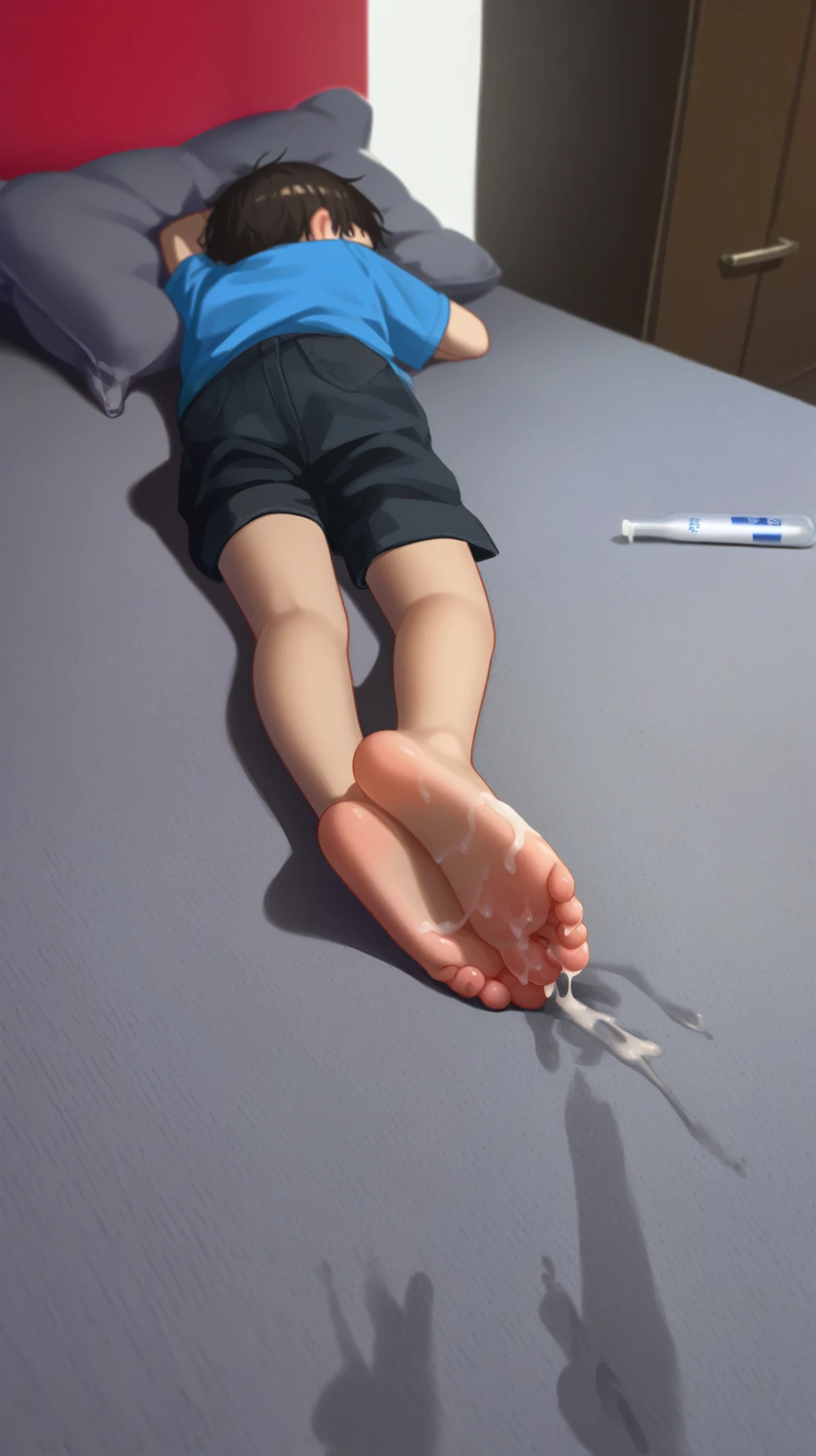 Cum on soles, milk on soles.