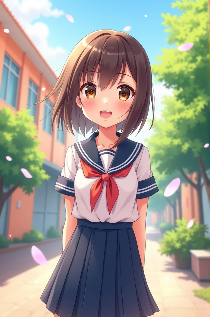 Cute Mirena Anime School Girl