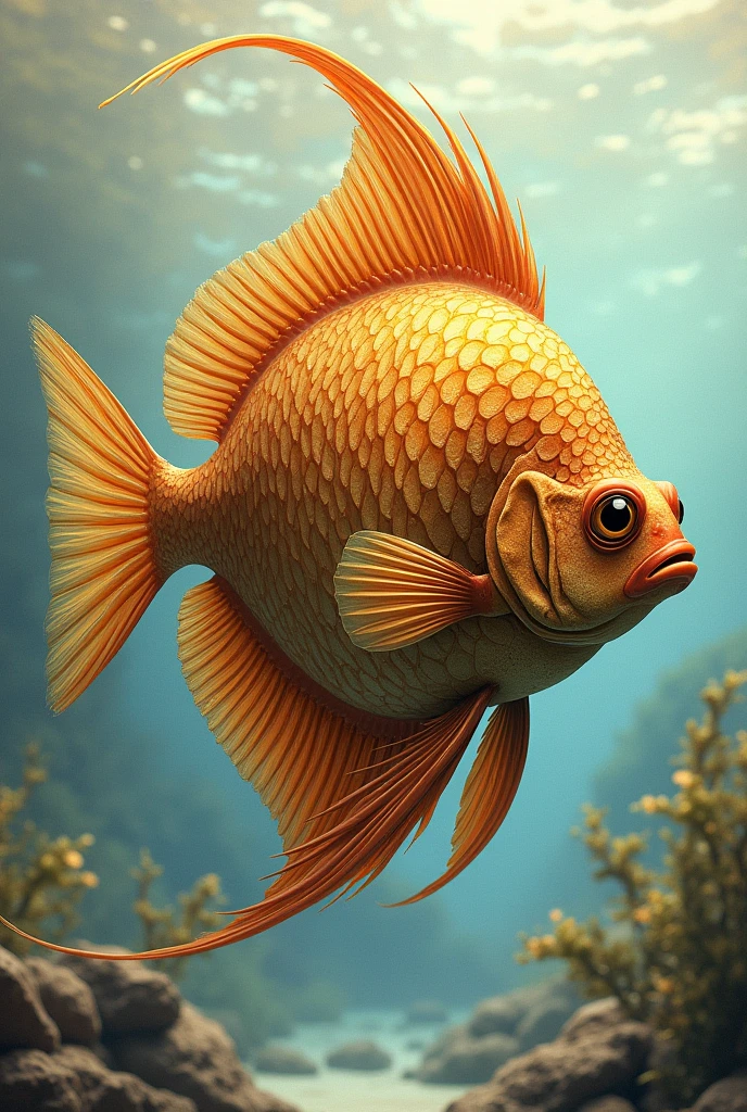 An Oscar fish drawing