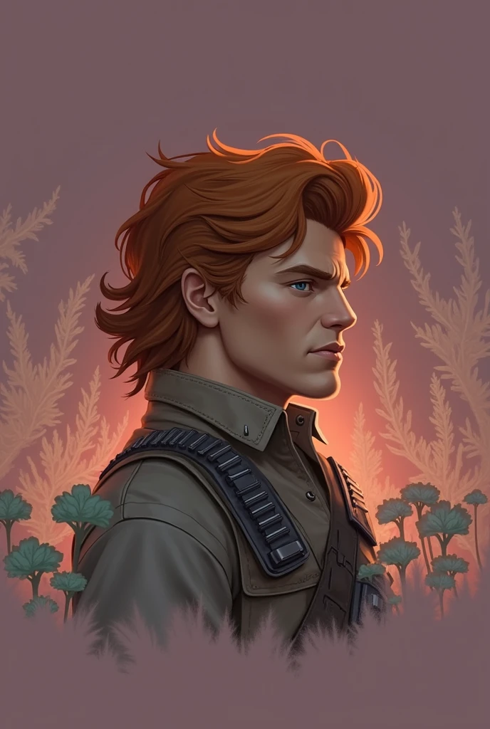 A redheaded man resembling Cal Kestis from Star Wars, Kale, whole body