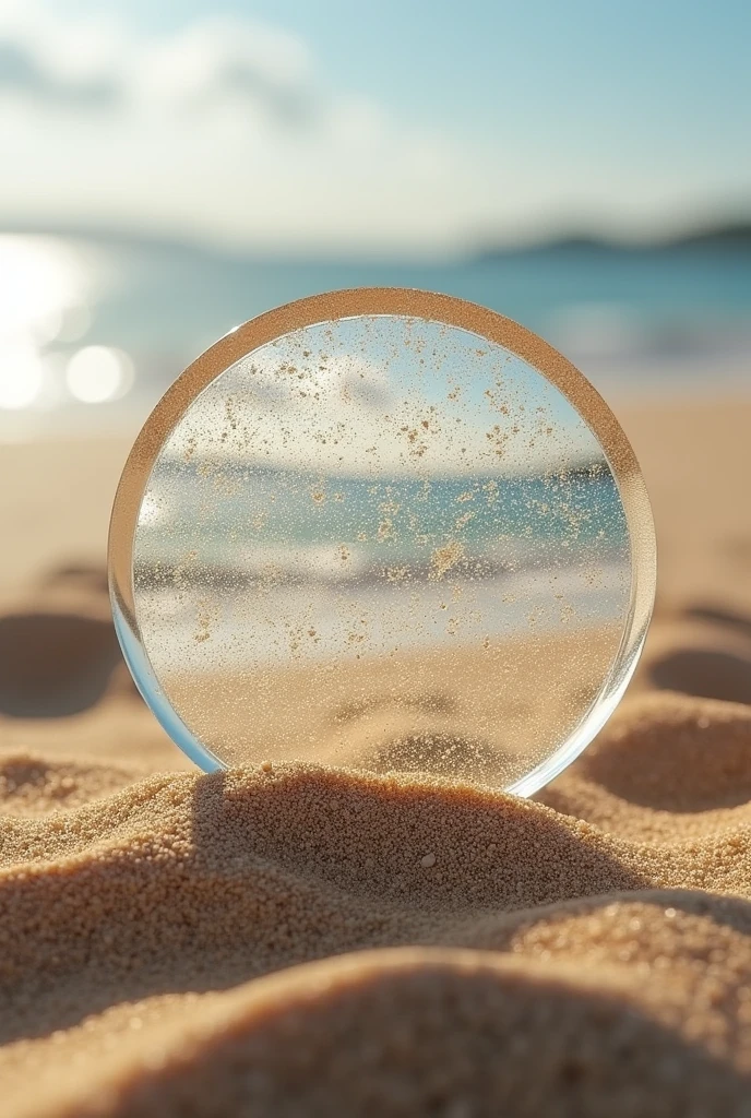 Acrylic medal, beach sand texture, Written "Knowledge Olympiads for Production Engineering Students"