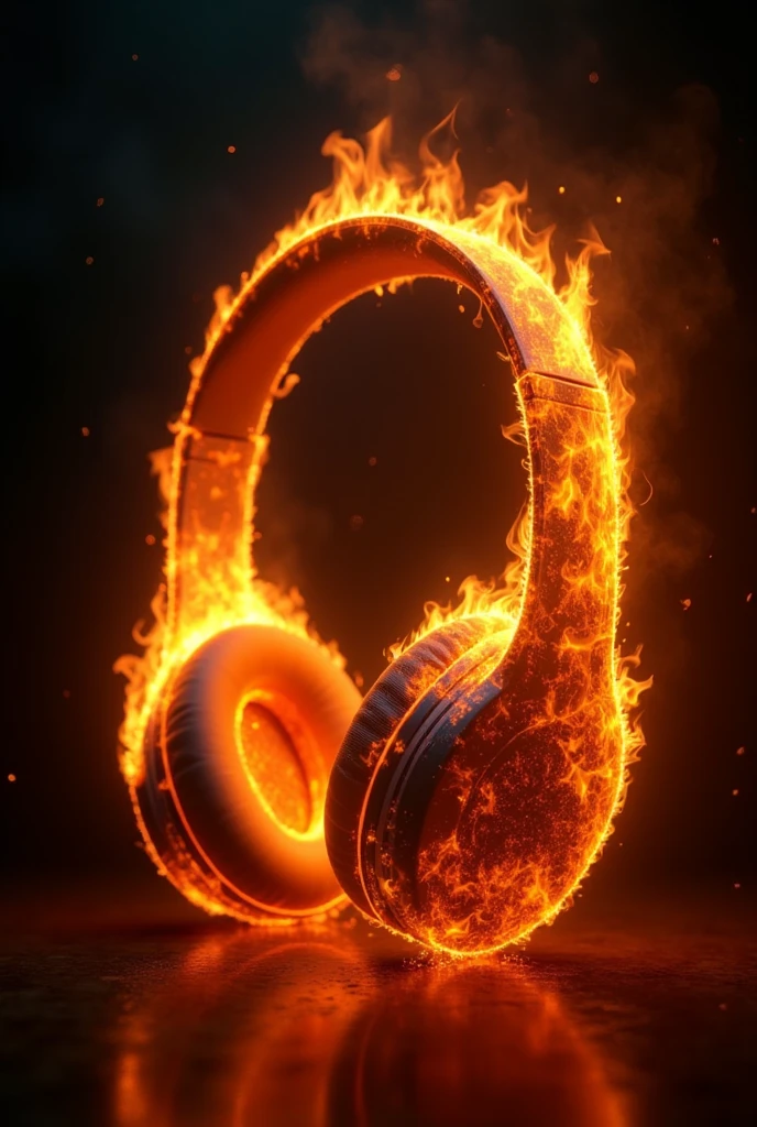 Create a headphone on fire