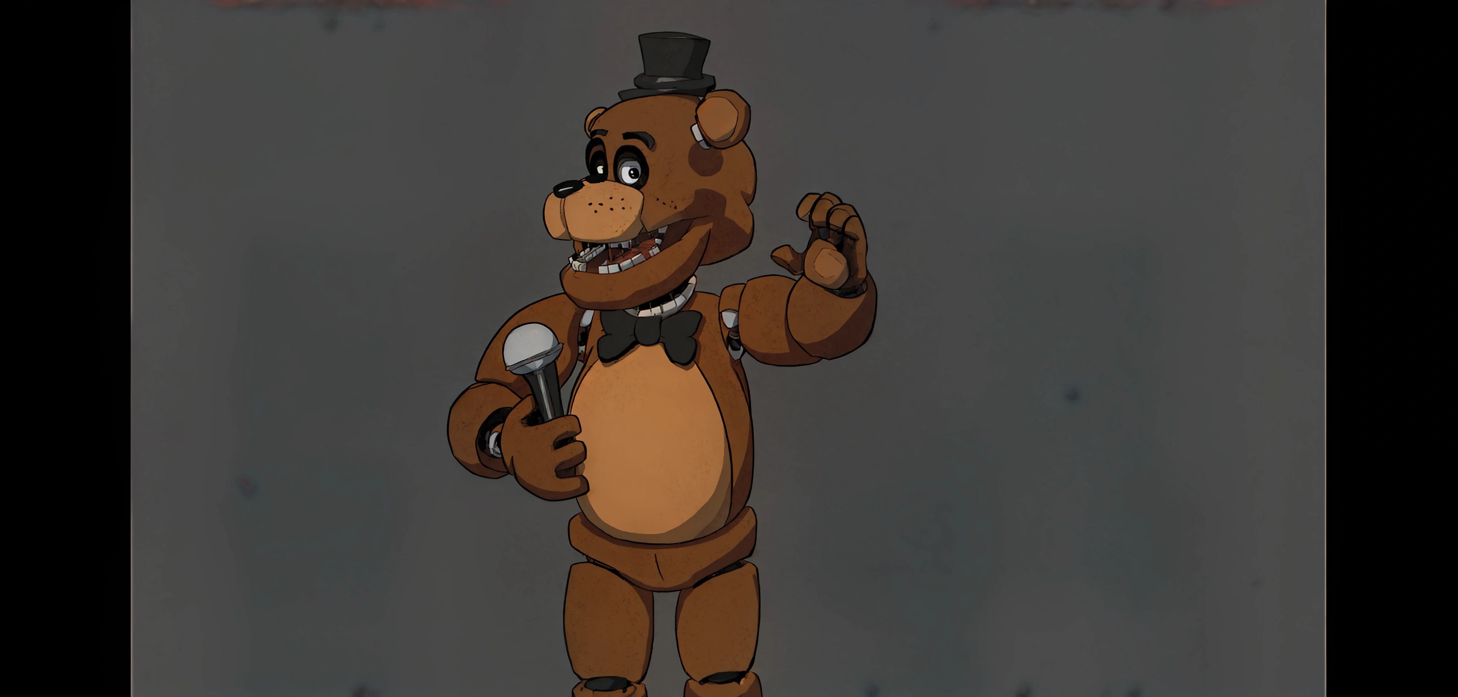 A scary bear animatronic (freddy fazbear)