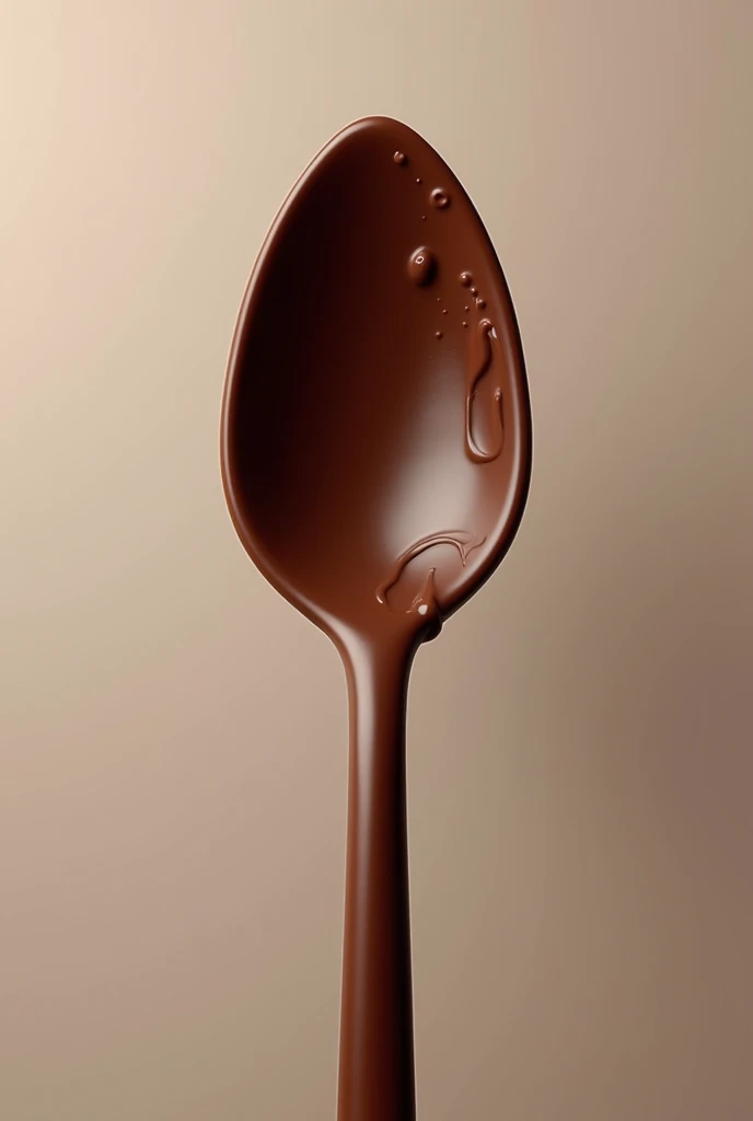 A SPOON WITH CHOCOLATE