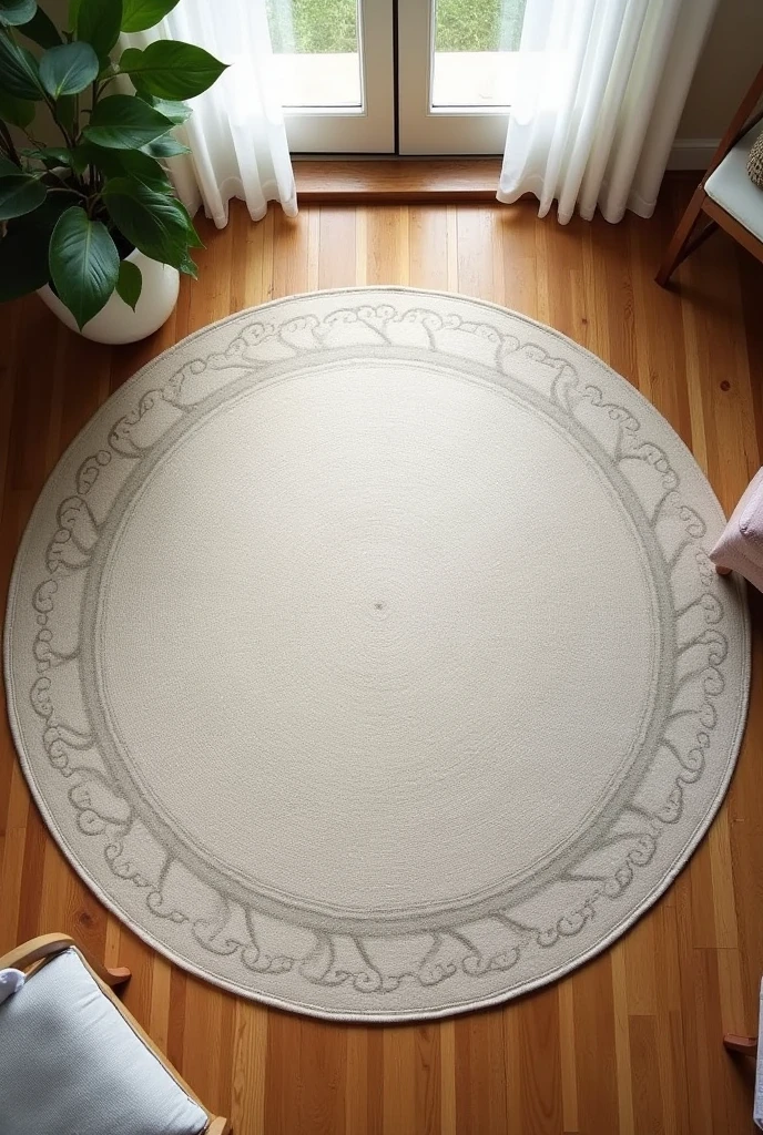 round rug seen from above