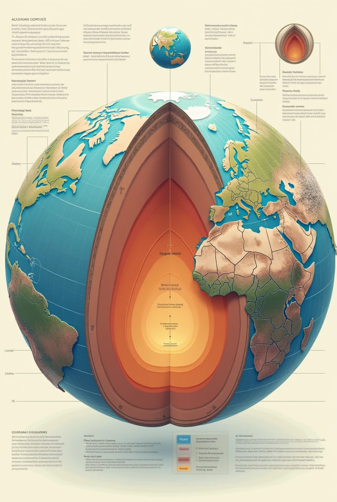 Make a graph of the external parts of the earth