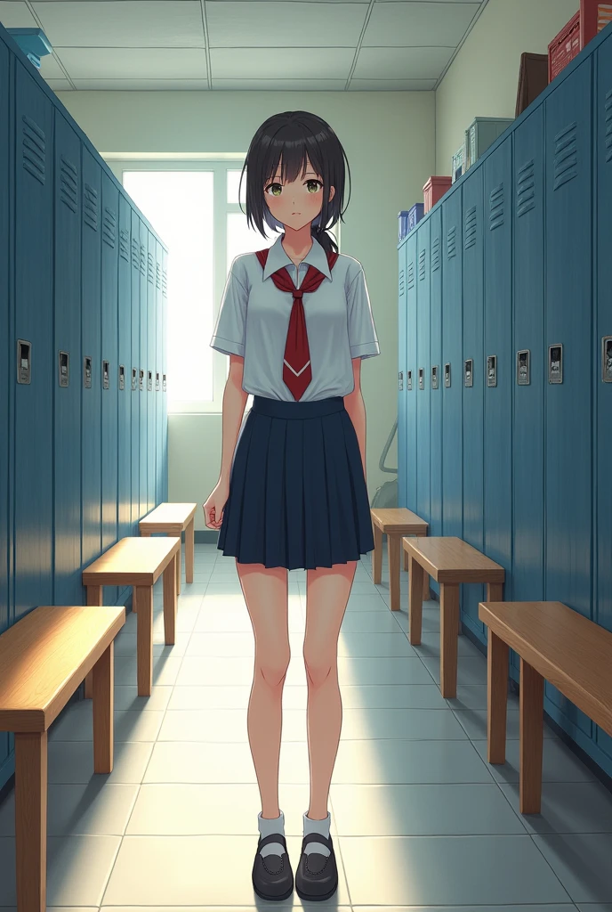 Girl School uniform in locker