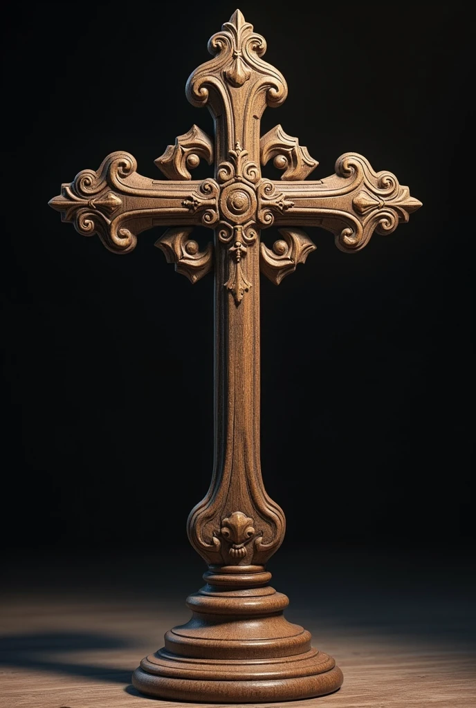 Wooden cross, Baroque style