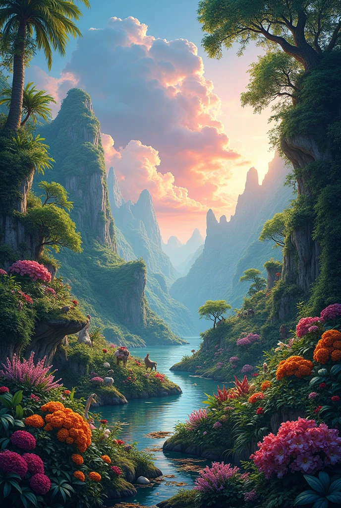 Ecosystems, Colorful, con cielos Colorful y vividos, realist