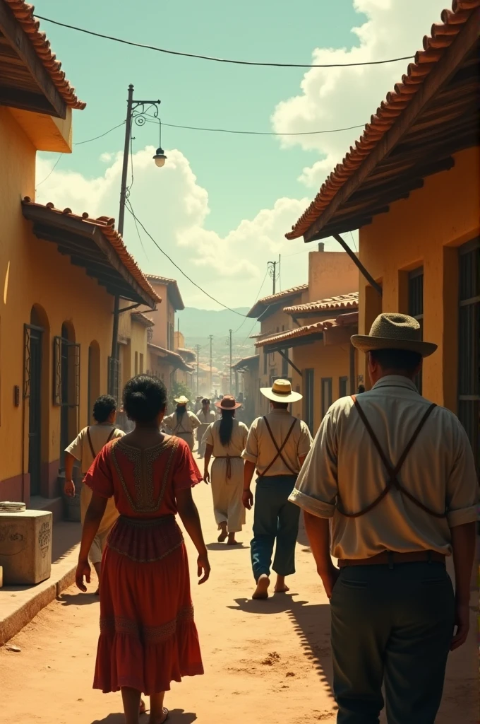 It creates an image of a very small town in Mexico where it is very hot between the years 1940-1950 where people are worried that something bad was going to happen. 