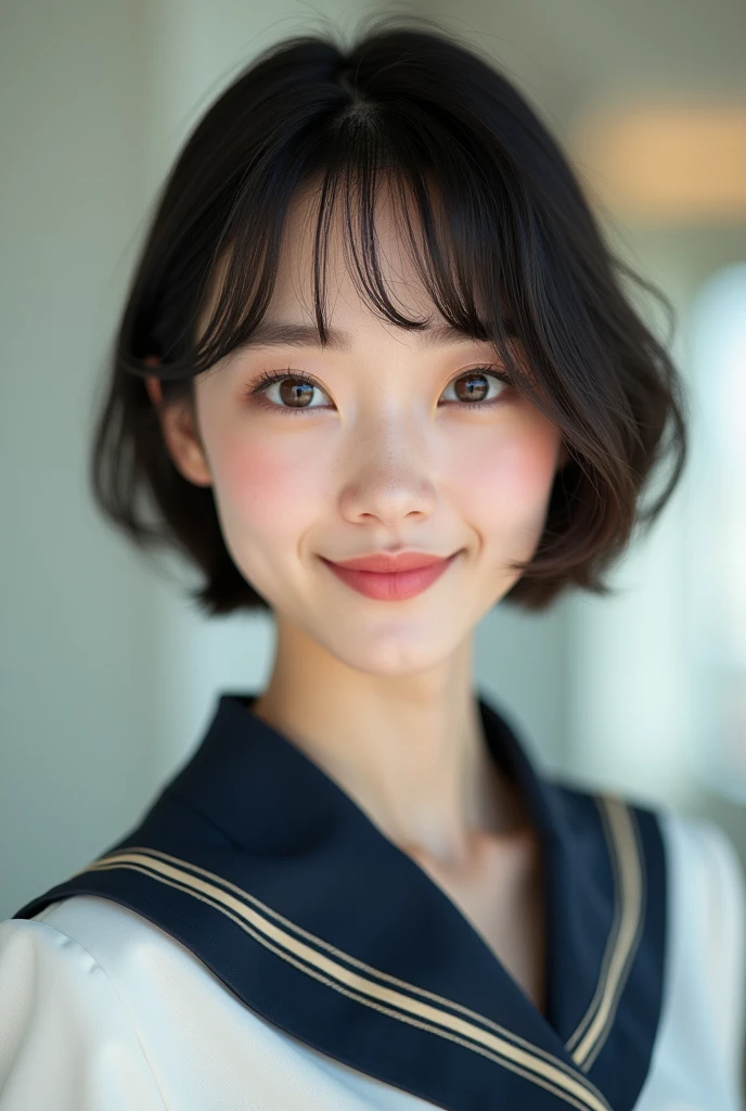 A very beautiful 20-year-old Japanese woman, (とてもcute顔:1.9), (smile:1.9), (Sexy Body, Beautiful body:1.2),(Looking into the camera, Kind eyes:1.3), (超High resolution;1.9) ,(Very beautiful eyes, Extremely beautiful skin), {masterpiece}, {Highest quality}, High resolution, Very detailed, 8k, cute, {Very delicate and beautiful}, In detail,Amazingly beautiful, {Photorealistic}, Intricate details, Very detailed, {Beautiful Face}, Very detailedな, Written boundary depth, Beautiful visual effects, (Glowing Skin) , {one person's}, (double eyelid, Round face), RAW Photos,Big eyes, (Stewardess Uniform:1.4), (Showing panties, Thighs, short hair:1.5), Brilliant point, look up