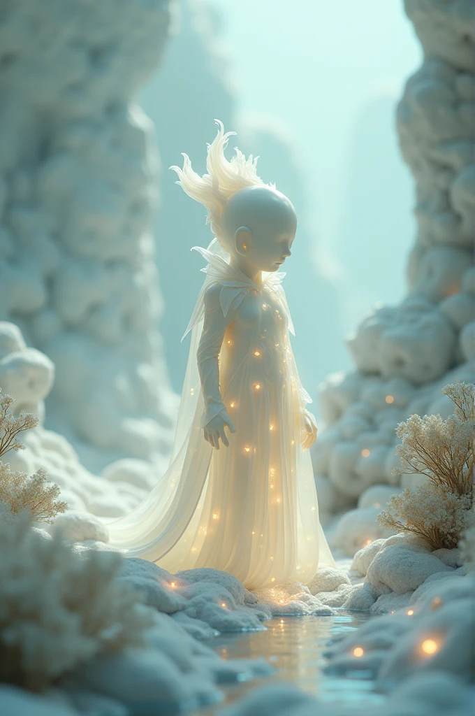 Fantasy, null、Crisp white、emit a magical glow, First Person View, Super Detail, Attention to detail, high quality, 8k