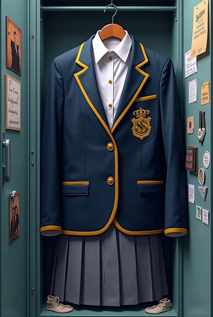 School uniform inside locker