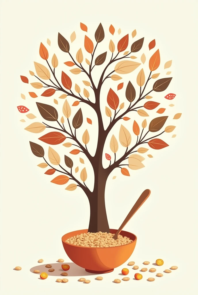 Make a tree-shaped graphic organizer with the theme of how to prepare cereal