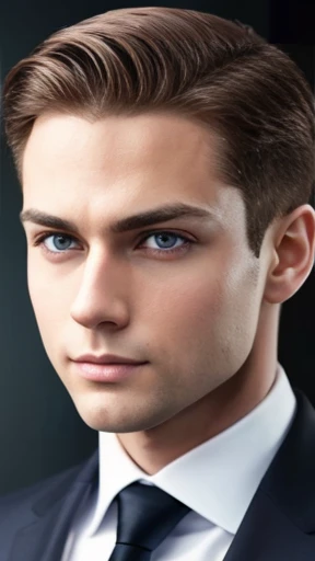 Handsome man Aksamit focus on face