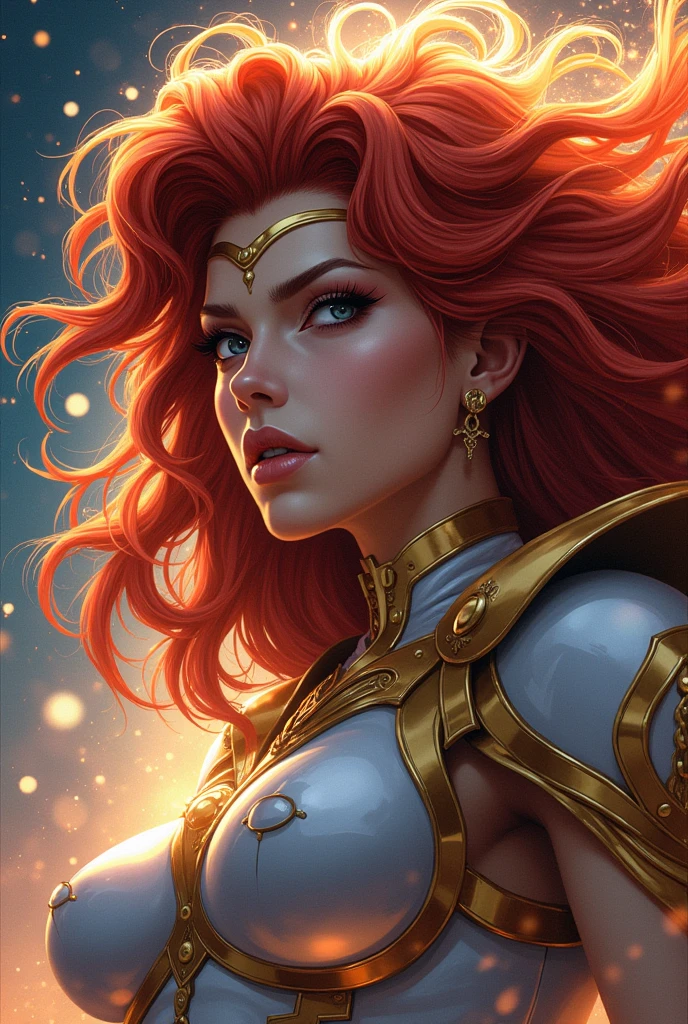 Face Jean Grey style Saint Seiya anime