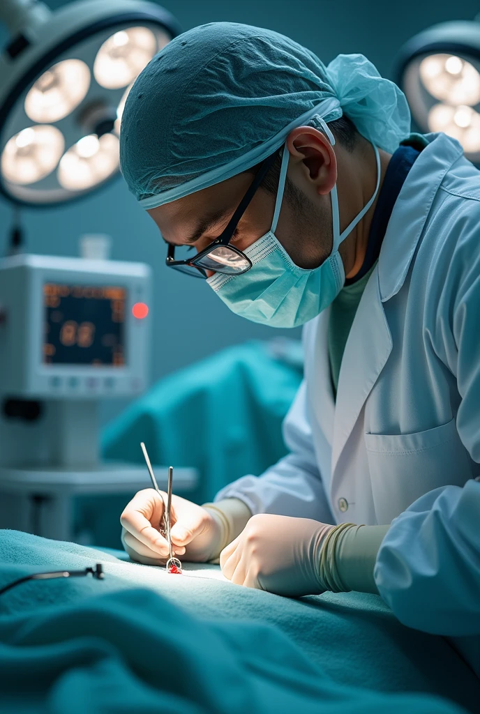 a doctor operating