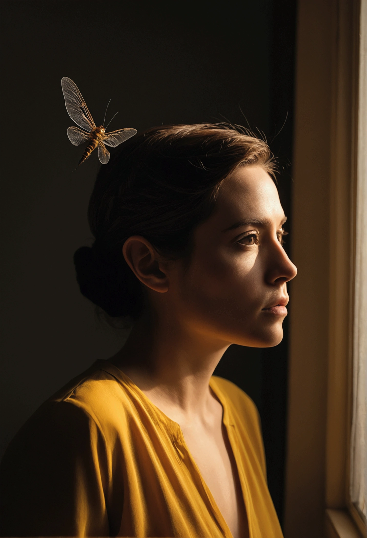 portray a family environment with social traits of dissociative narcissism. with Morning Glow, The emergence of insects, Film production, dramatic chiaroscuro