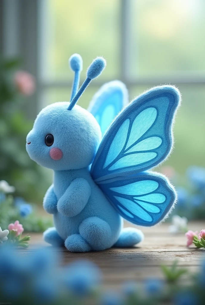 A blue butterfly plush toy,Bela 





