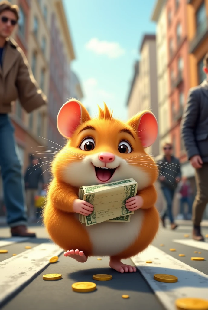 Telegram hamster with money