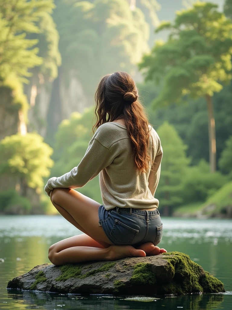 Leave the natural and magnificent background in nature leaving the image intact.