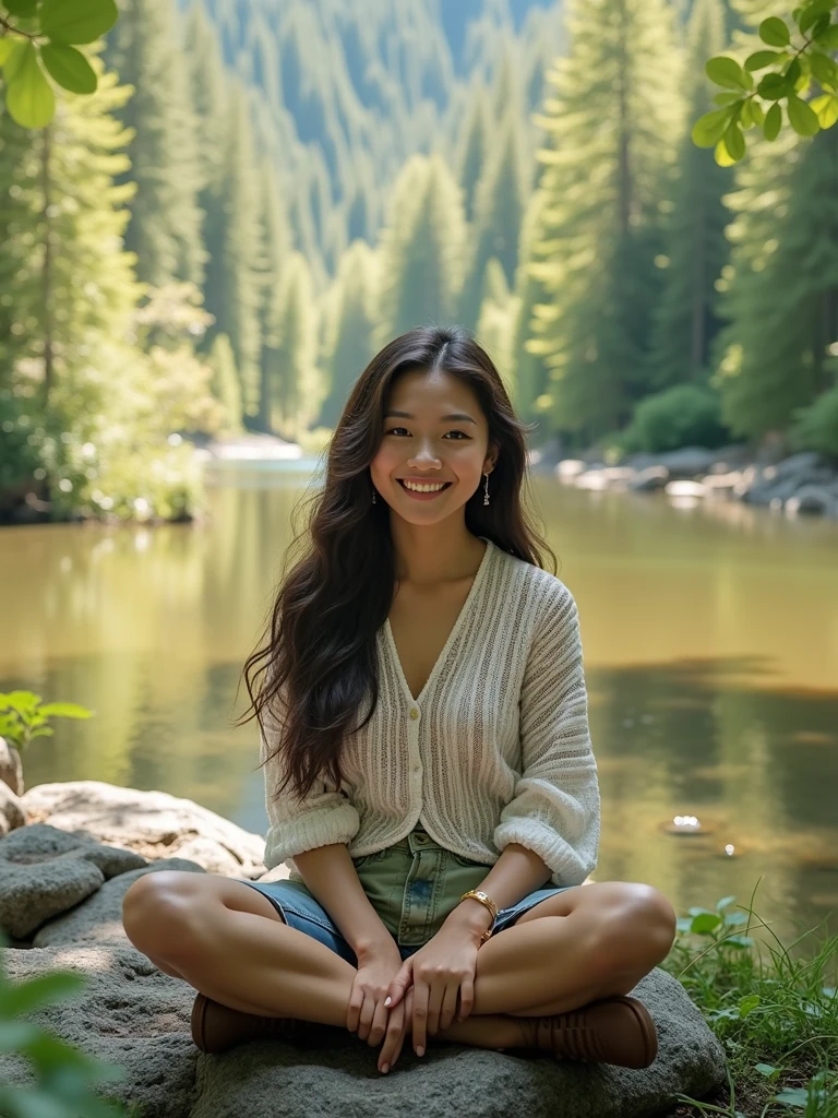 Leave the natural and magnificent background in nature leaving the image intact.